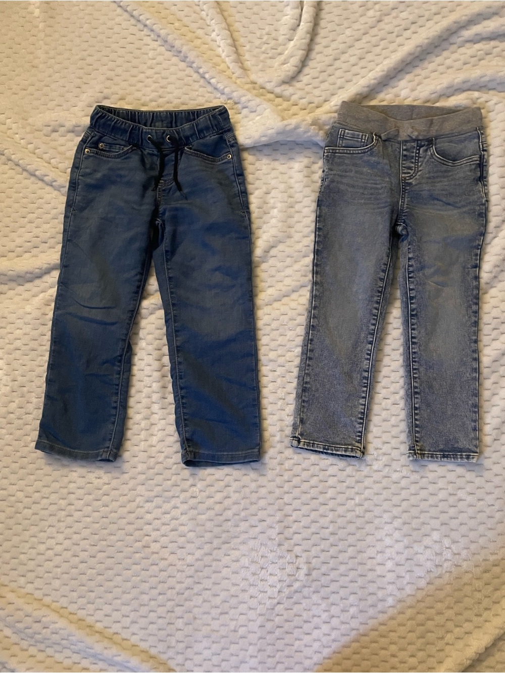 Cat & Jack Kids Pull-On Jeans - Dark Blue & Light Blue